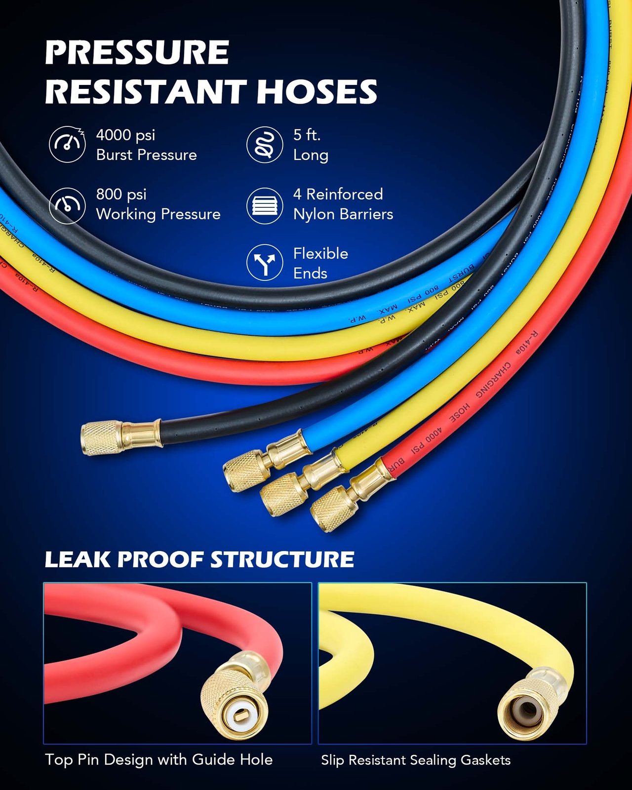 OMT 4CFM Vacuum Pump HVAC Refrigeration AC Manifold Gauge Set Leak Detector Bag
