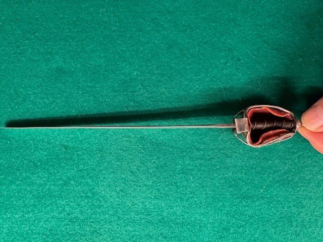 QUALITY SCOTTISH STERLING SILVER BASKET HILT SWORD LETTER OPENER, 1902-3 (792)