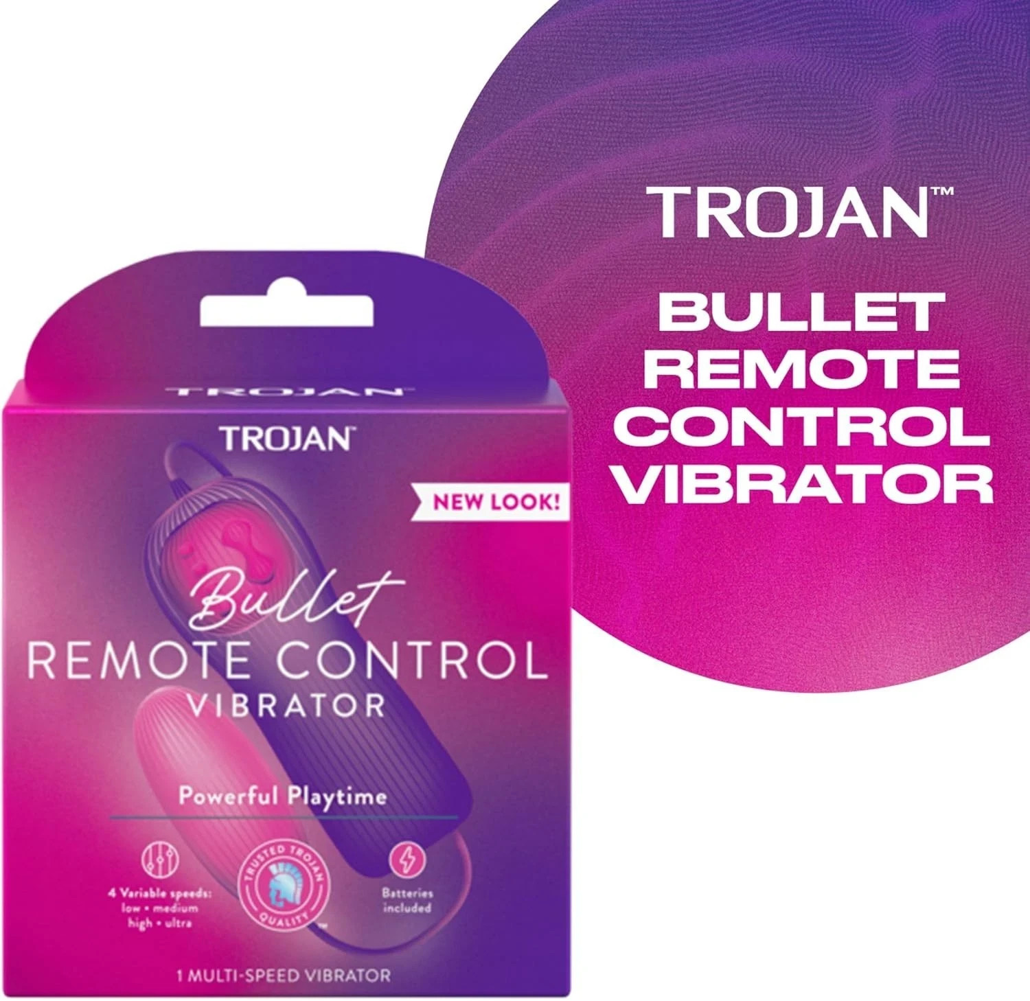 NEW! Trojan Multi-Speed Bullet Remote Control Vibrator - FREE SHIPPING