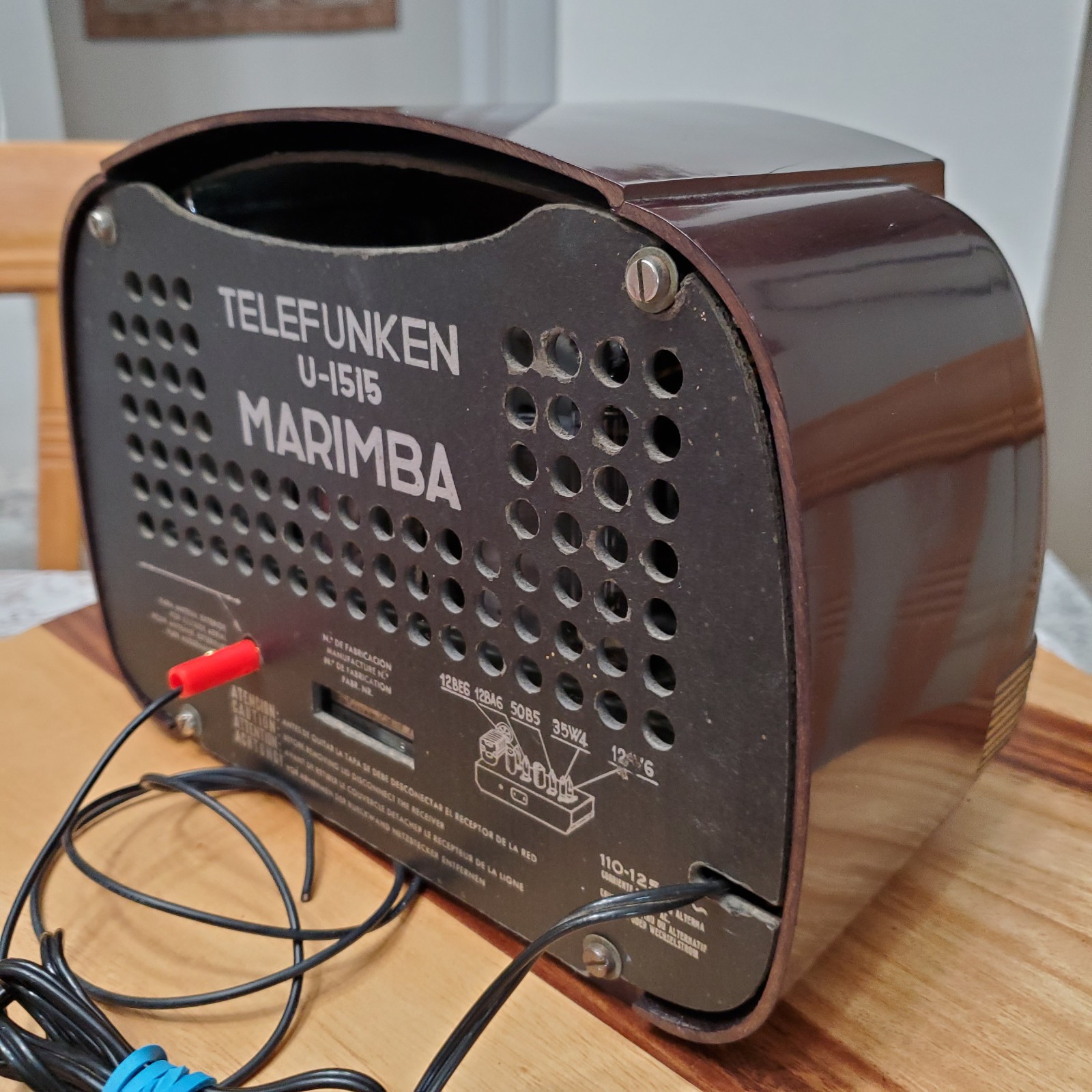 Ultra Rare Vintage 1954 Telefunken U-1515 Marimba Radio - Very Nice Works