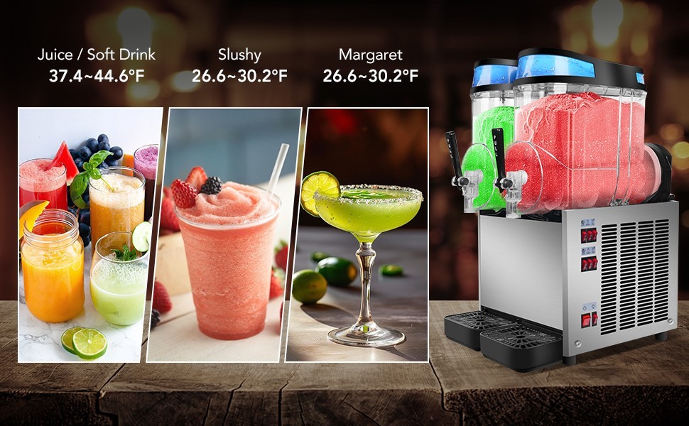 30L Commercial Slushie Machine, Frozen Drink Margarita Machine for Bar Home Part