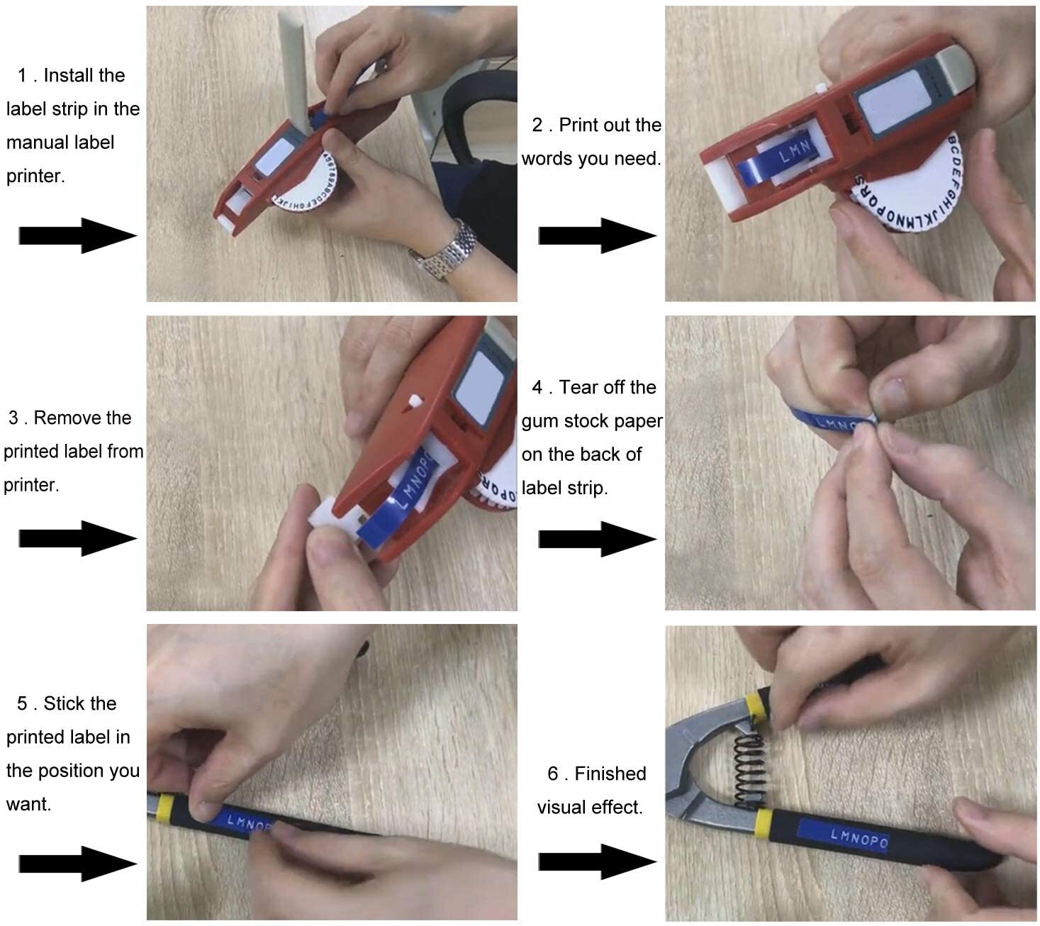 5PK Label Replace for Dymo 3D Plastic Embossing Tape Xpress Label Maker 3/8" 3m