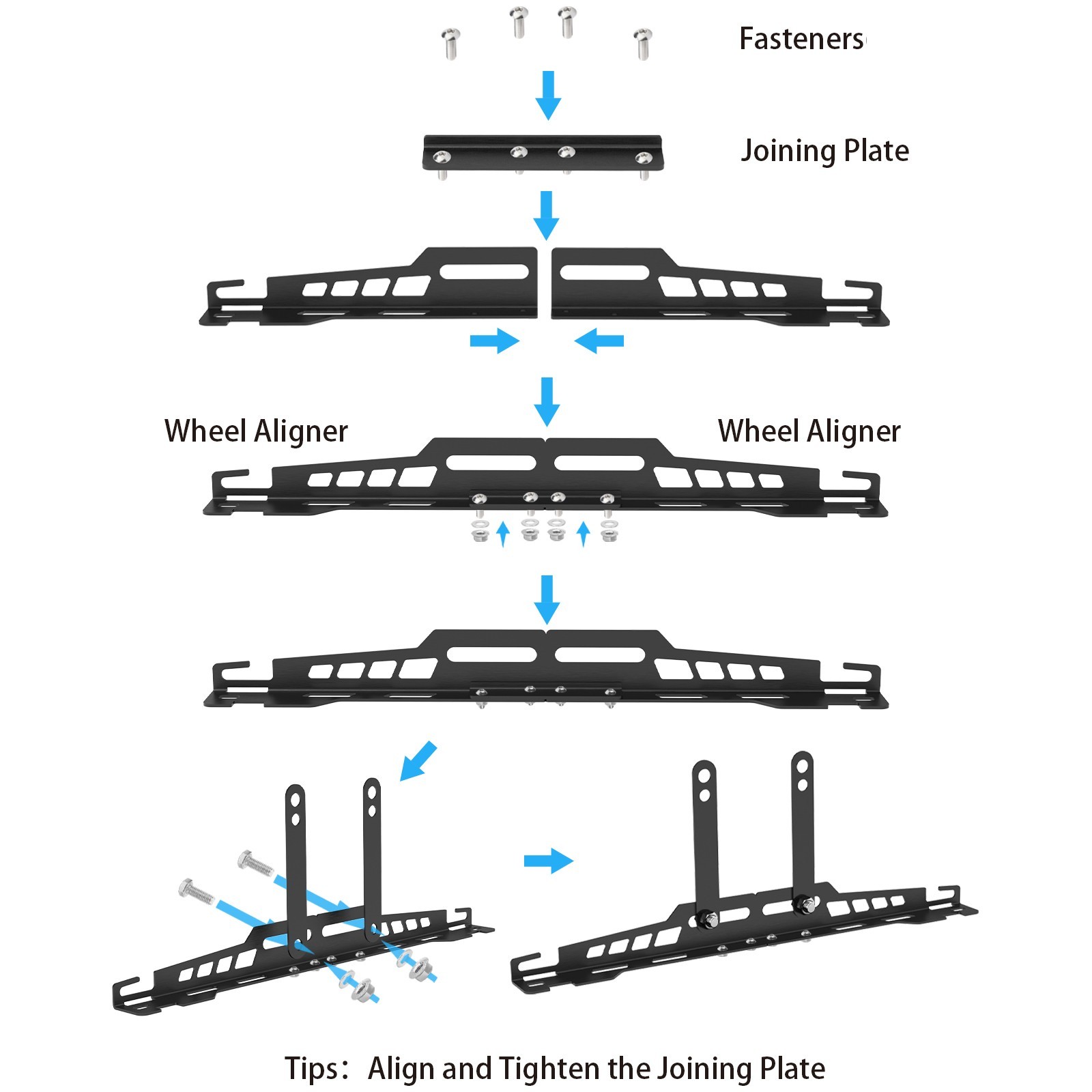 2 Pack Upgraded Wheel Toe Alignment Tool Plate Kit w/Measuring Tapes, Heavy Duty
