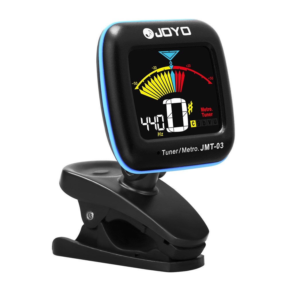 JOYO Guitar Tuner Digital Clip-On Electronic Tuner Metronome with Color Display