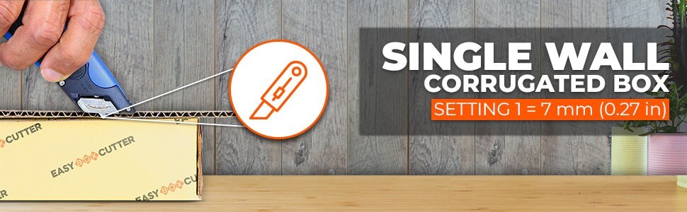 Easy Cut Safety Box Cutter Knife Easycut tool for work cutting 1000 Blue