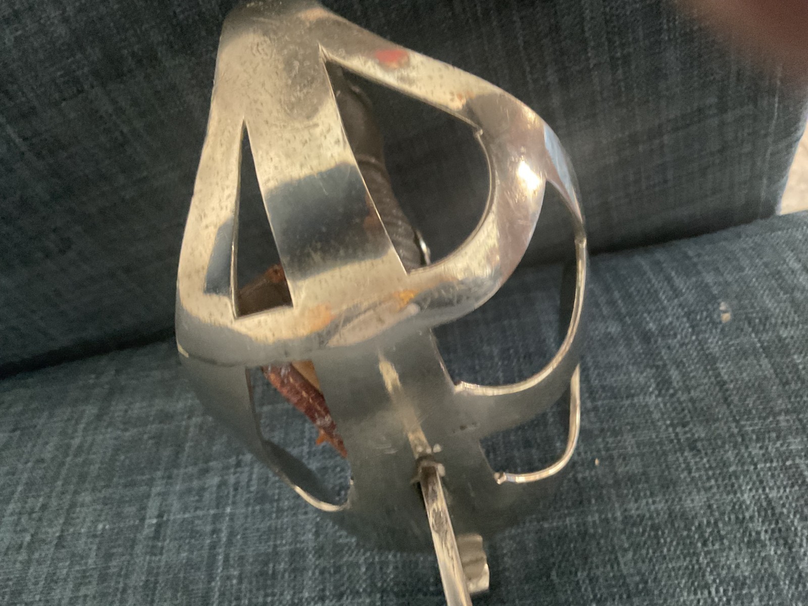 Rare dedication engraved and blued blade German Empire train basket hilt saber