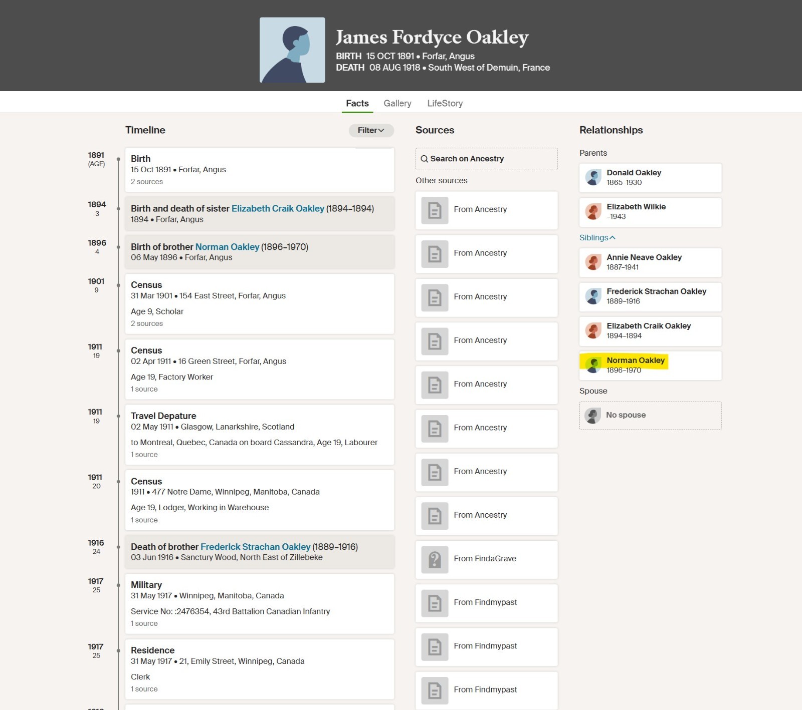 Brothers: 43rd CEF Canadians KIA 1918 Medal Pair Memorial Cross RE Forfar Angus