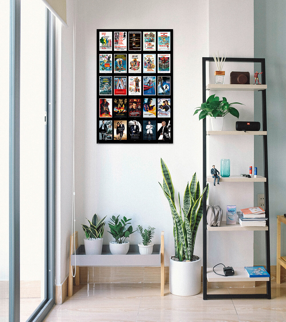 James Bond 007 - Movie Poster (25 Movie Posters Montage) (Size: 24" x 36")