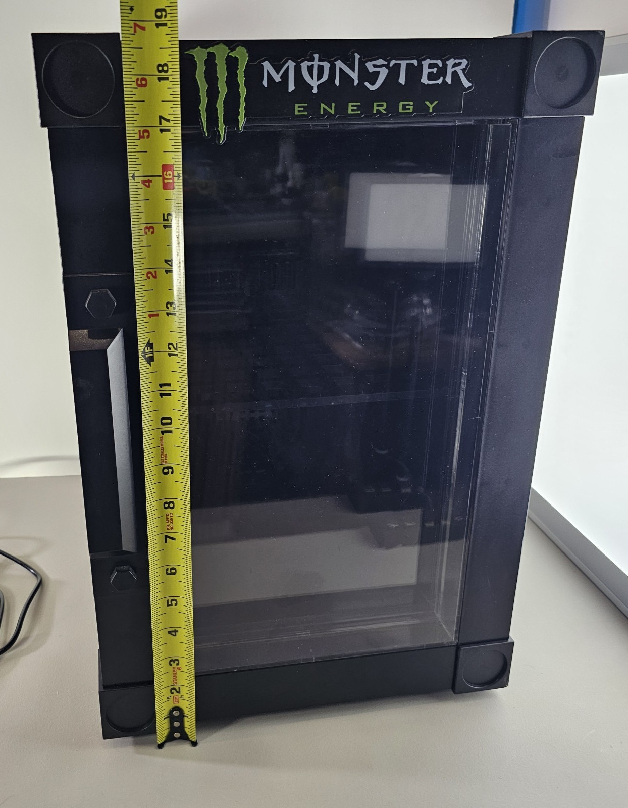 Monster Energy Mini Fridge Desktop Storage Countertop Display 19 x 16 x 12