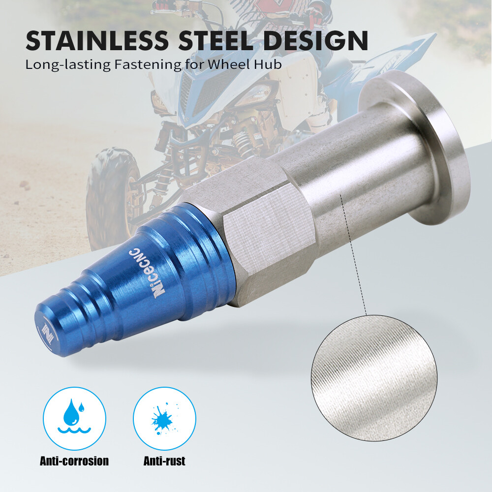 16PCS Spiked Wheel Lug Nuts Wheel Collar Bolts For Yamaha YFZ450R 2009-2021 Blue