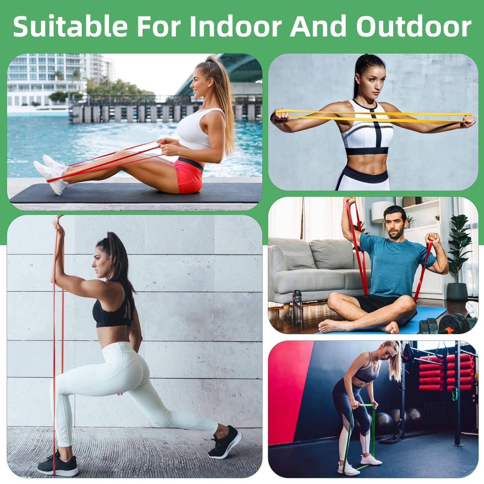 Resistance Bands,Exercise Bands,Workout Bands,Resistance Bands Set for Legs,P...