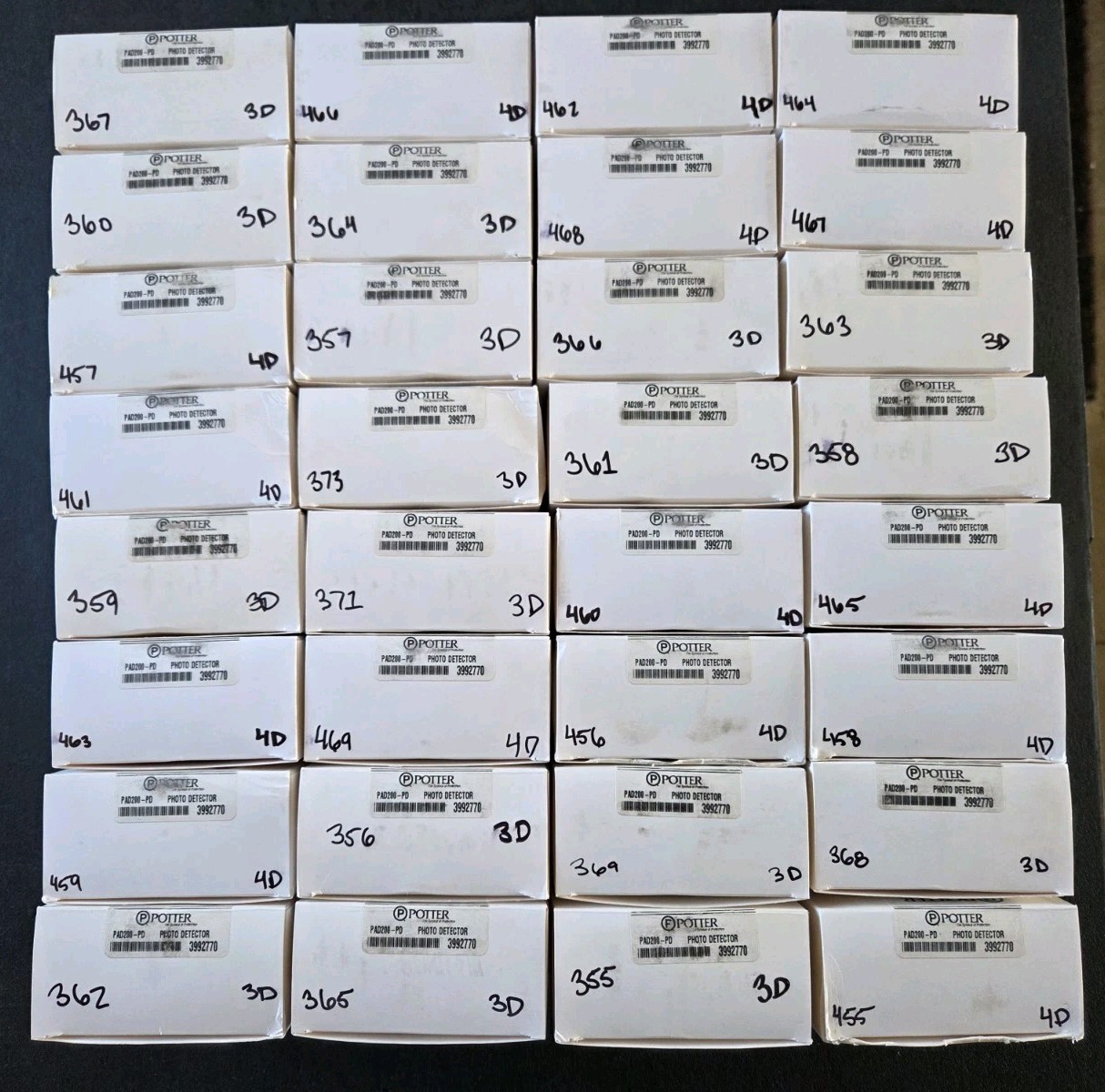 POTTER PAD200-PD PHOTOELECTRIC SMOKE DETECTOR *NEW WITH MARKER WRITING* 32 AVAIL