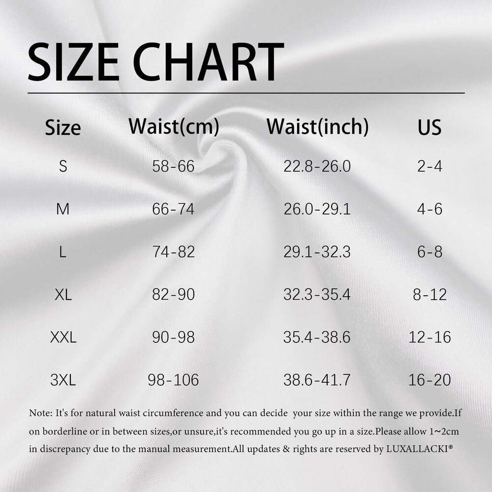 Luxallacki Silky Satin Pull-on Garter Girdle with 6 Straps Suspender Metal Clips