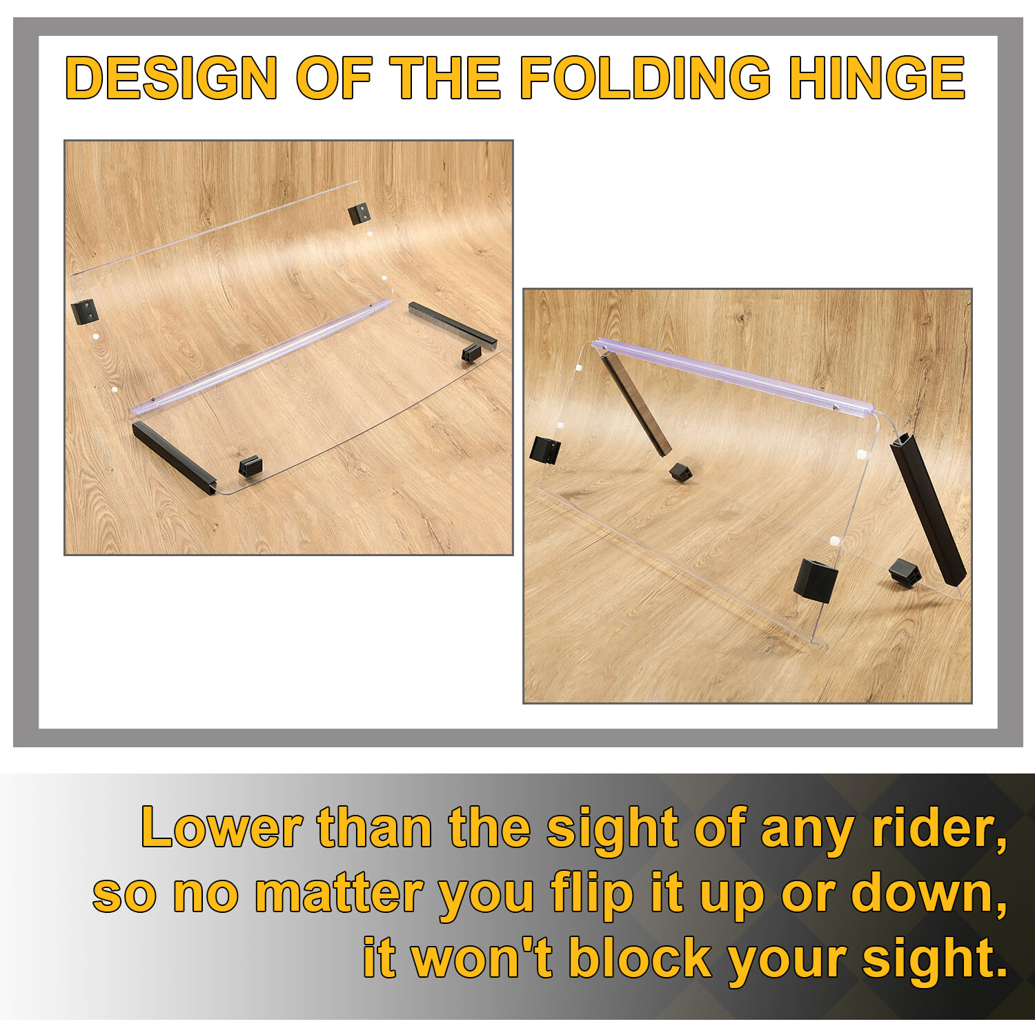 Clear Fold Down Golf Cart Windshield for EZGO Marathon 1986-1994.5