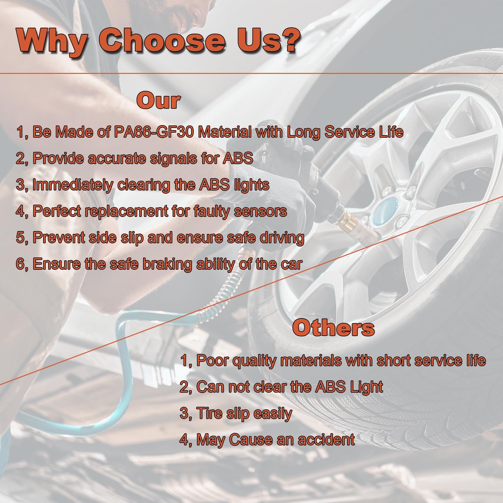 ABS Wheel Speed Sensor Front Left Driver Side Compatible with Select Toyota M...