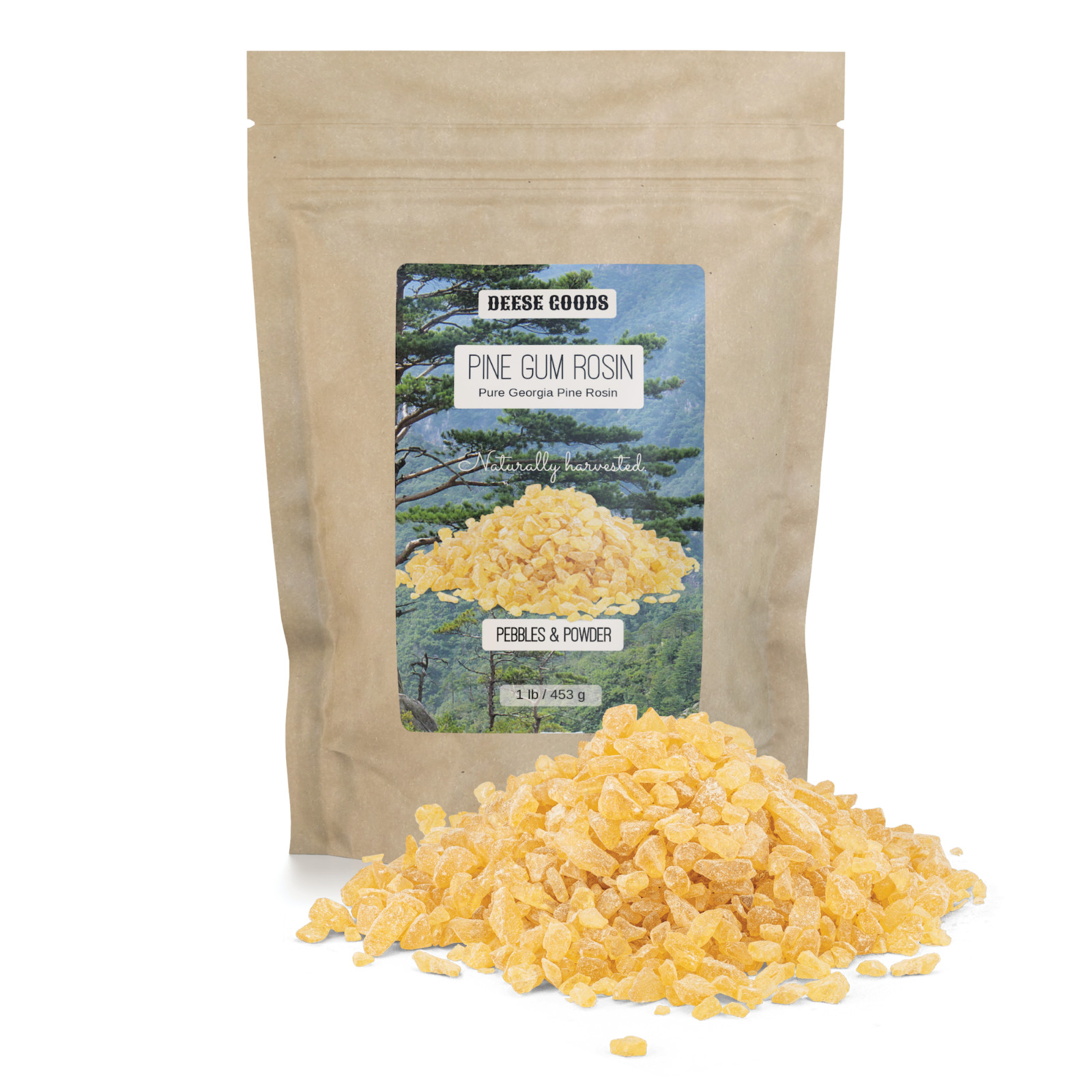 PINE ROSIN ROCK, Pebbles, Powder, Chunks - Beeswax Wraps, Musicians, Athletes...