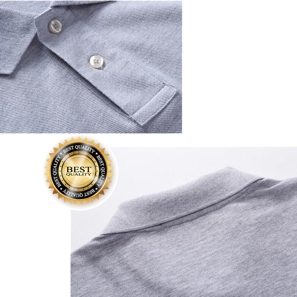 Men's Polo Shirt Dri-Fit Quick-Dry Golf Sports Tee Cotton Jersey Plain T Shirt