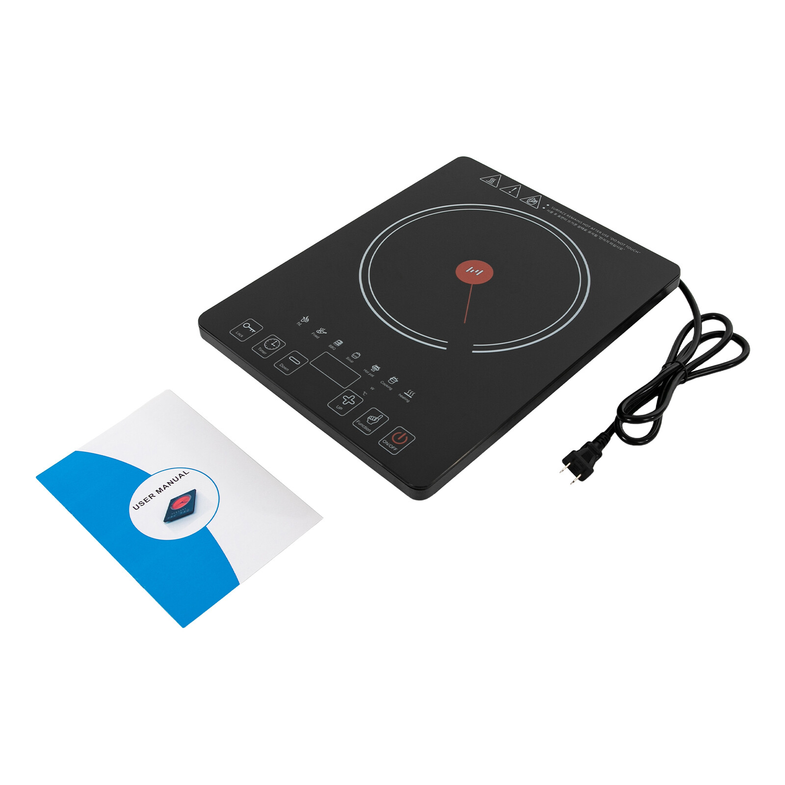 Electric Cooktop Burner Cooktop Stove Top Built In Countertop LED Touch 1800W