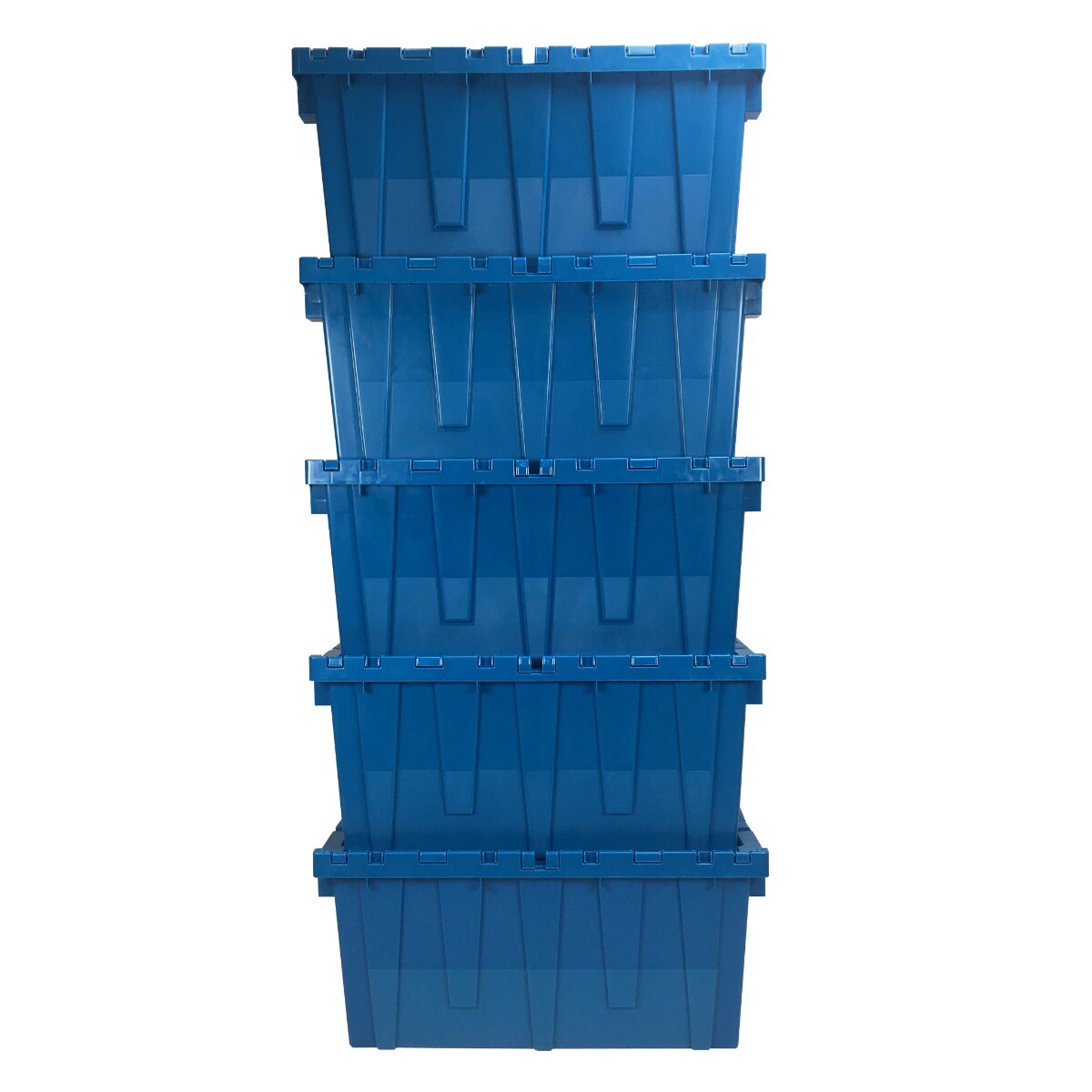 UBMOVE Storage and Packing Plastic Tote Crate Attached Lid Flip Top, 27"x16.9"x1