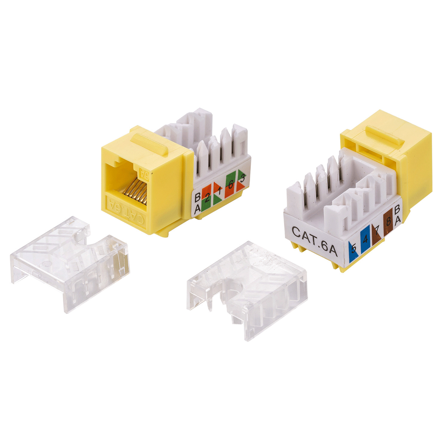 Cat6a Keystone Jack Lan Network 45 Degree RJ45 Tool Punch down Set lot