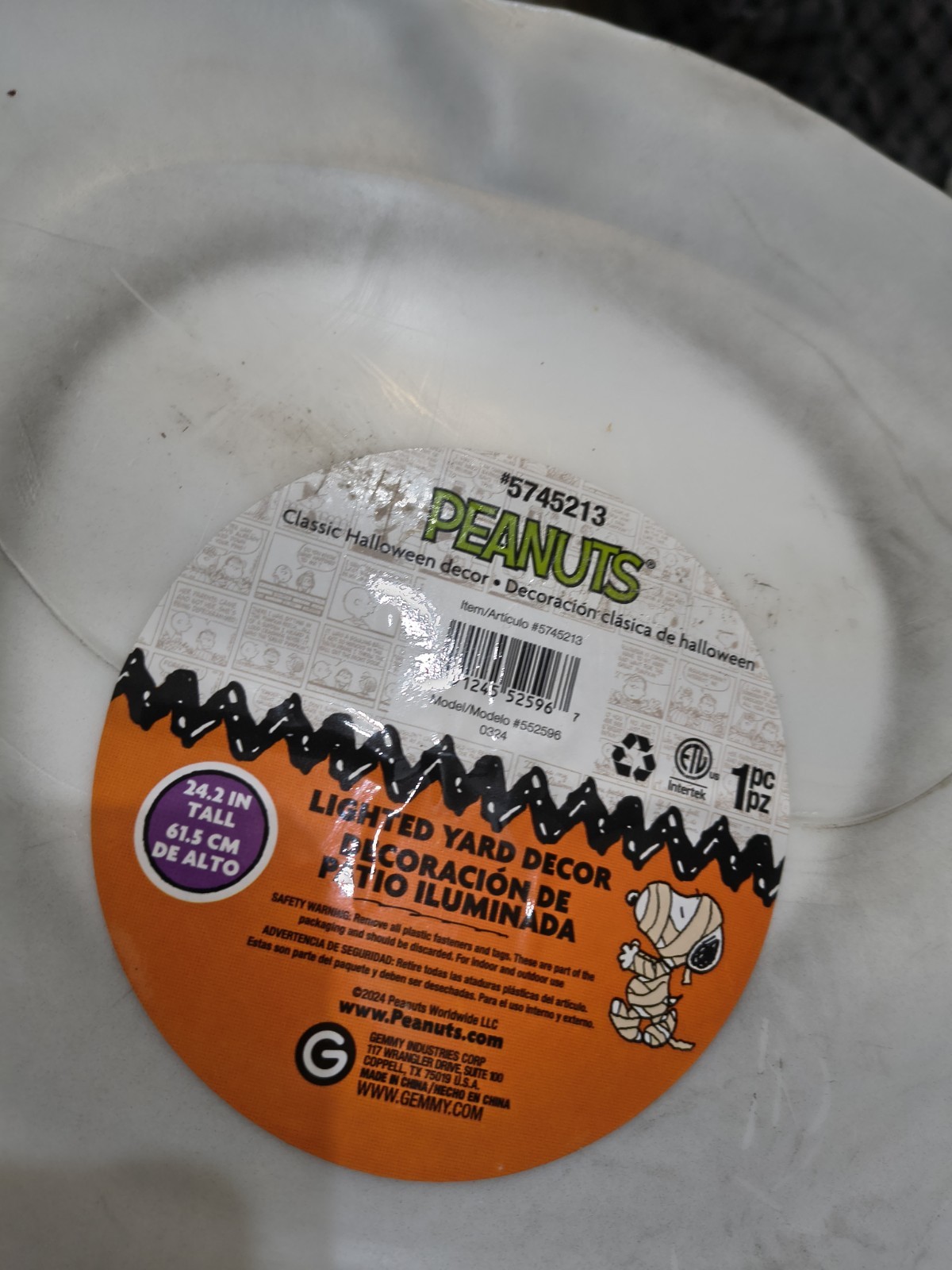 Snoopy Halloween Blow Mold Gemmy Vampire Peanuts Charles M. Schulz