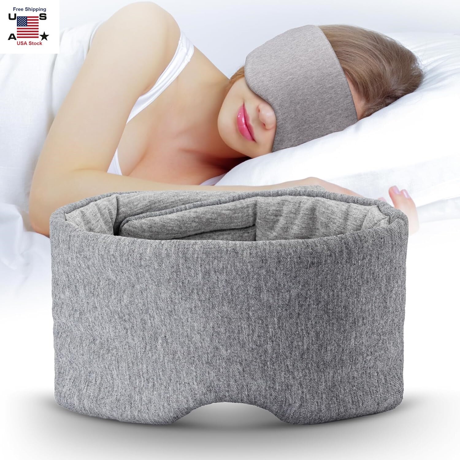 Cotton Eye Mask Handmade Blindfold Travel Adjustable Sleeping Mask Women Men USA
