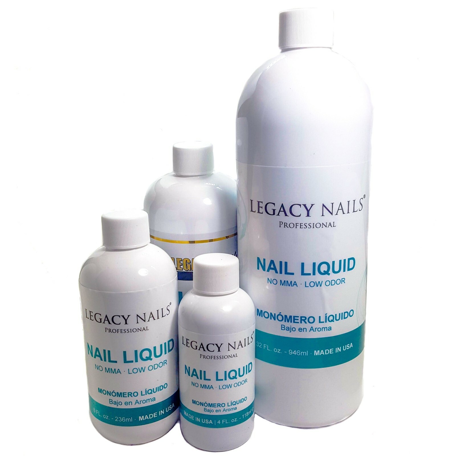 Legacy Nails MONOMER NAIL LIQUID NO MMA 4 fl.oz, 8 fl.oz,16 fl.oz OR 32 fl.oz