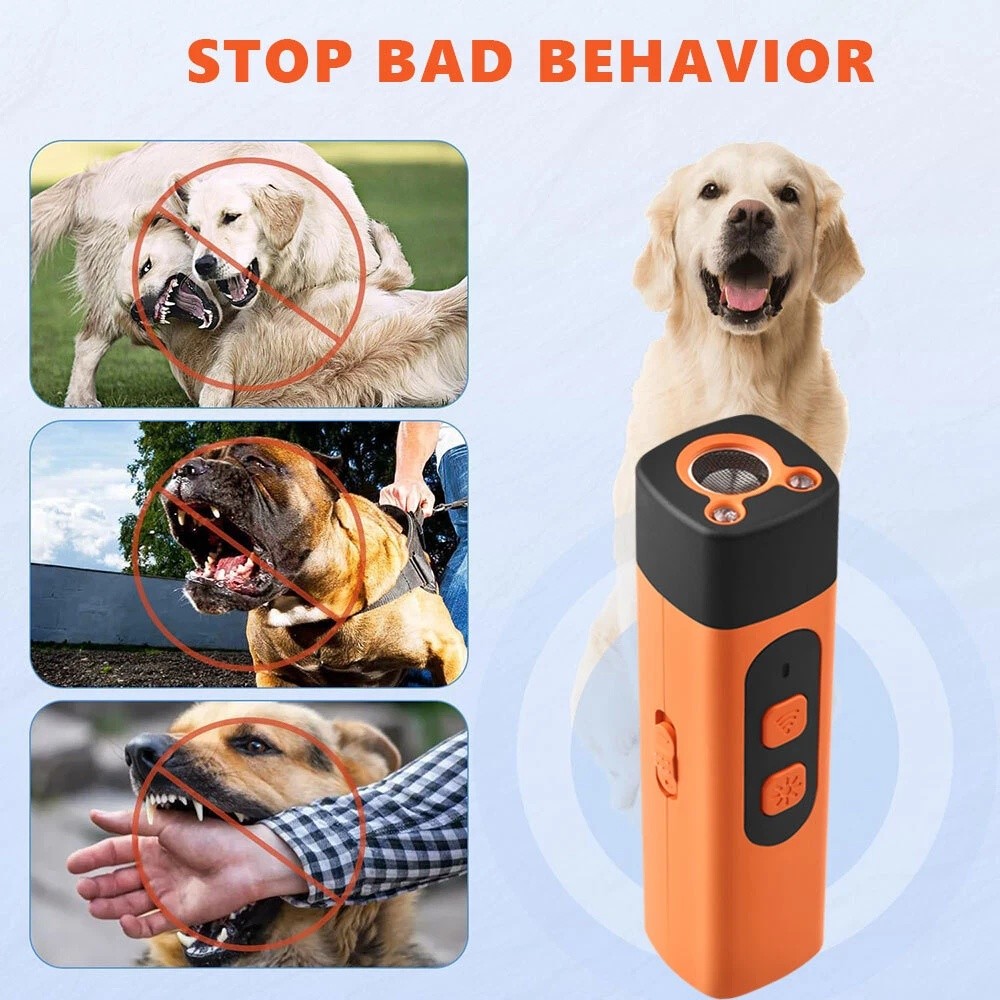 Ultrasonic Dog Repeller Anti Bark Device Stop Barking Humane Pet Training Tool