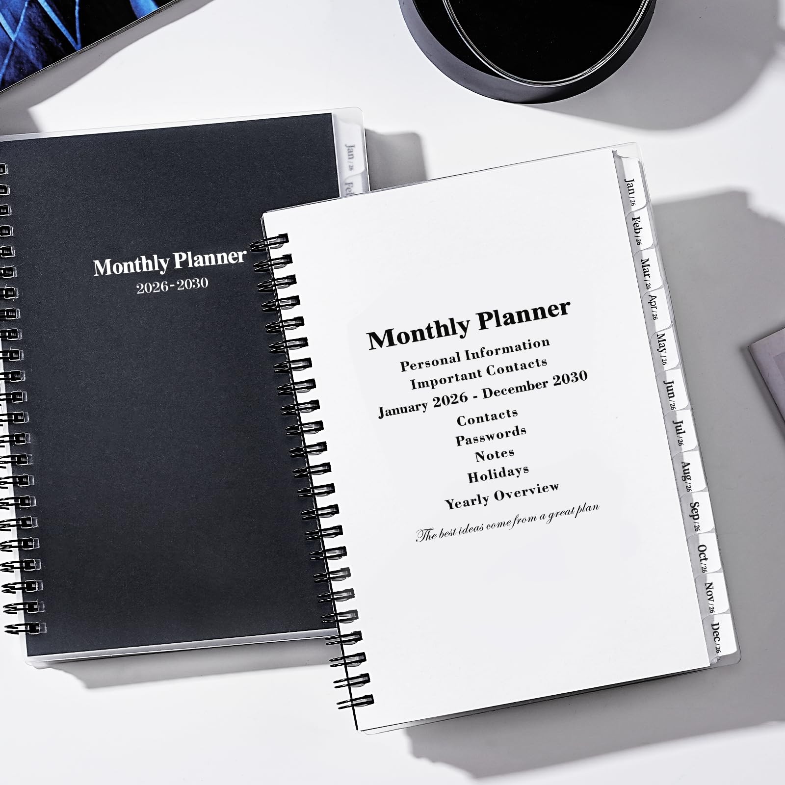 2026-2030 Monthly Planner/Calendar - 5 Year Planner 2026-2030 with Tabs, Jan ...