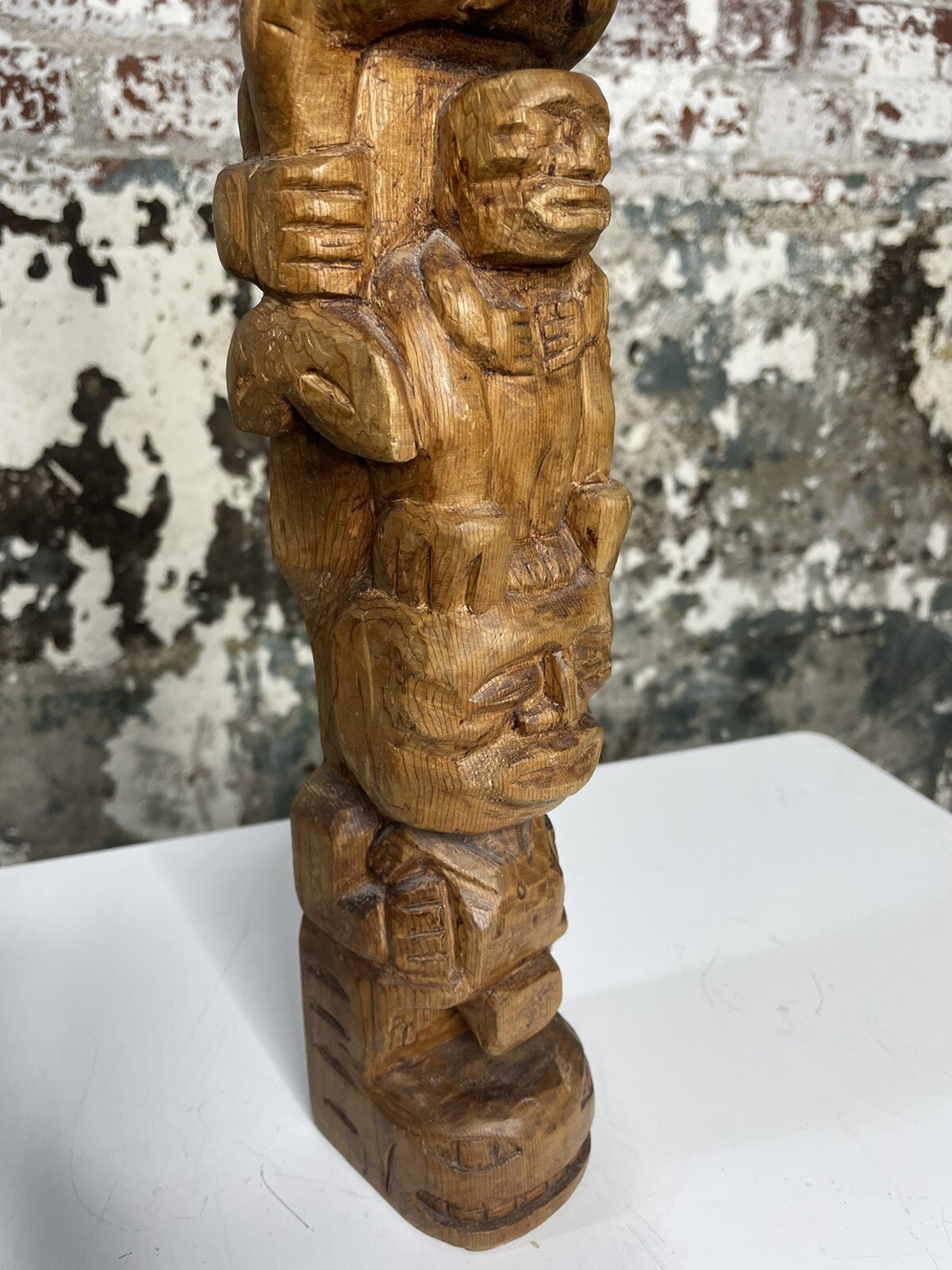 FINE OLD NORTHWEST COAST TOTEM C Early 1900’s Great Patina