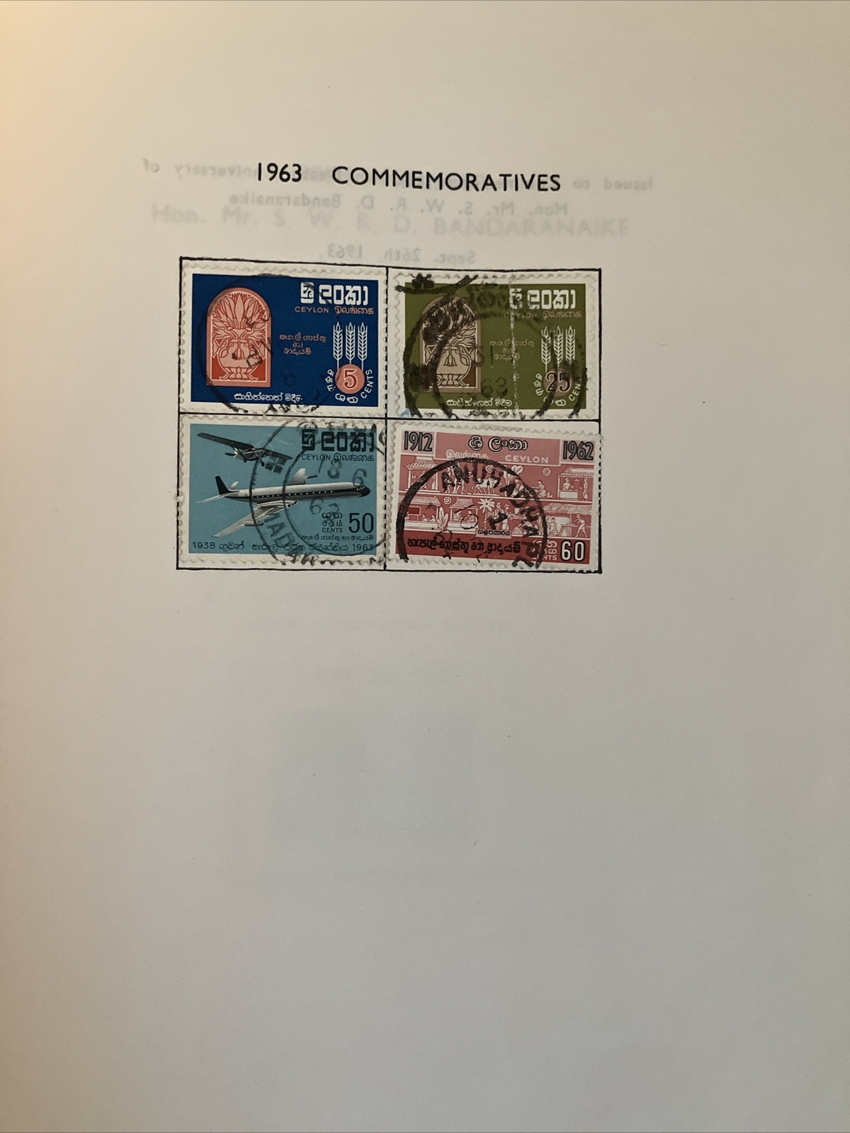 Illustrated Ceylon 1935-1963 Stamp Album Part II 46 Pages Mint Mounted Complete