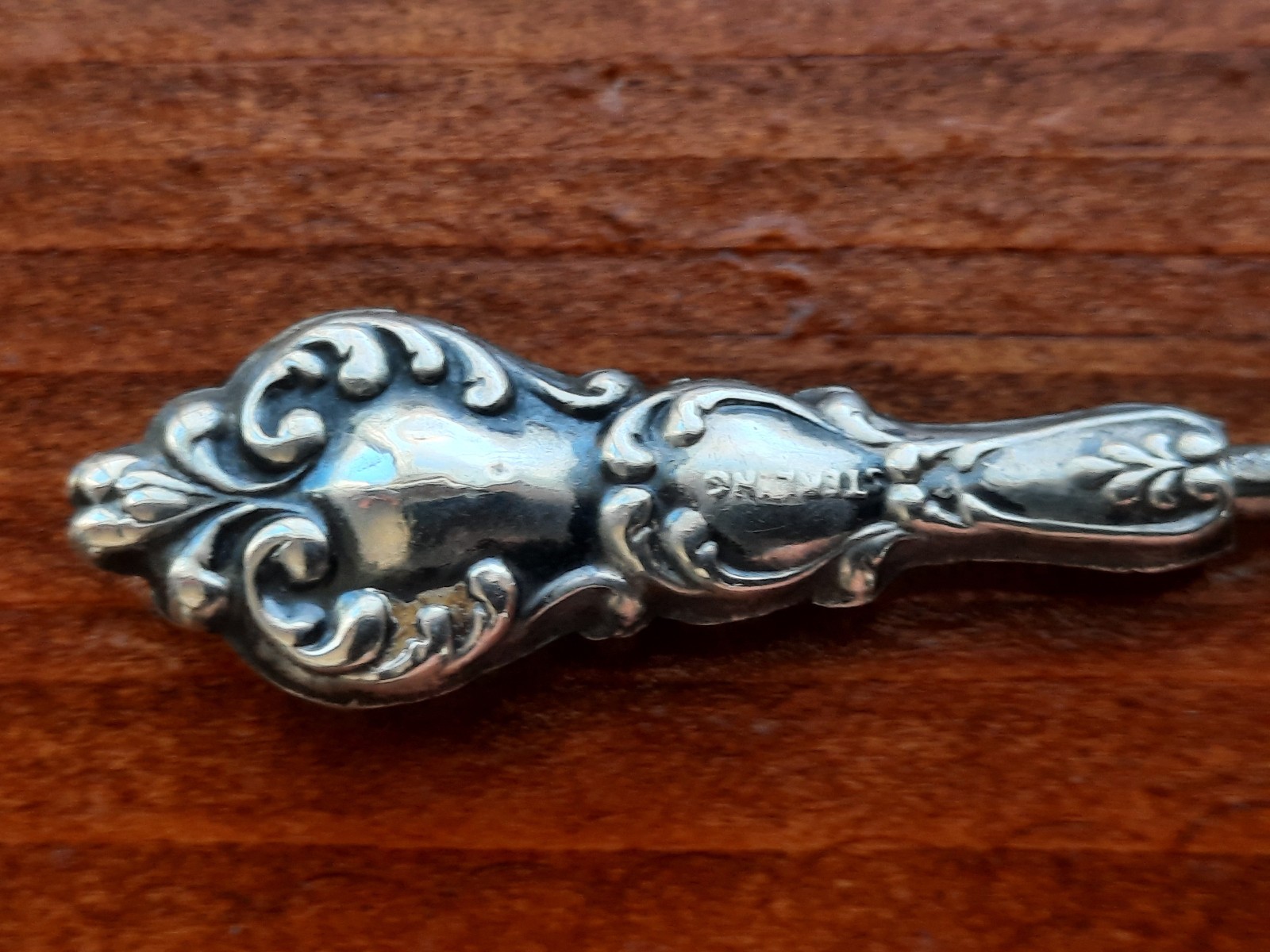 Sterling Silver Handle Button Hook, One Large, One Small