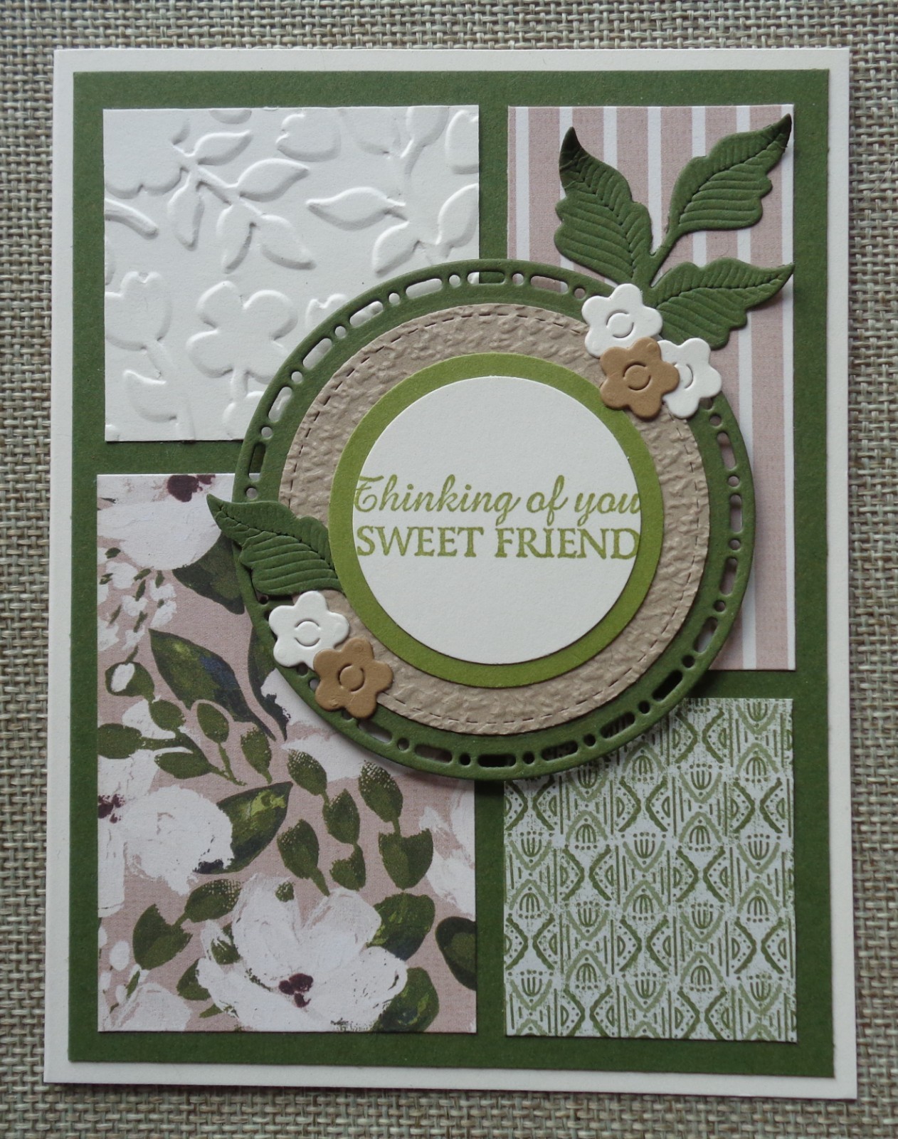 Stampin Up! Card Kit THINKING OF YOU Friend BRUSHED WITH BEAUTY DSP  Lovely!