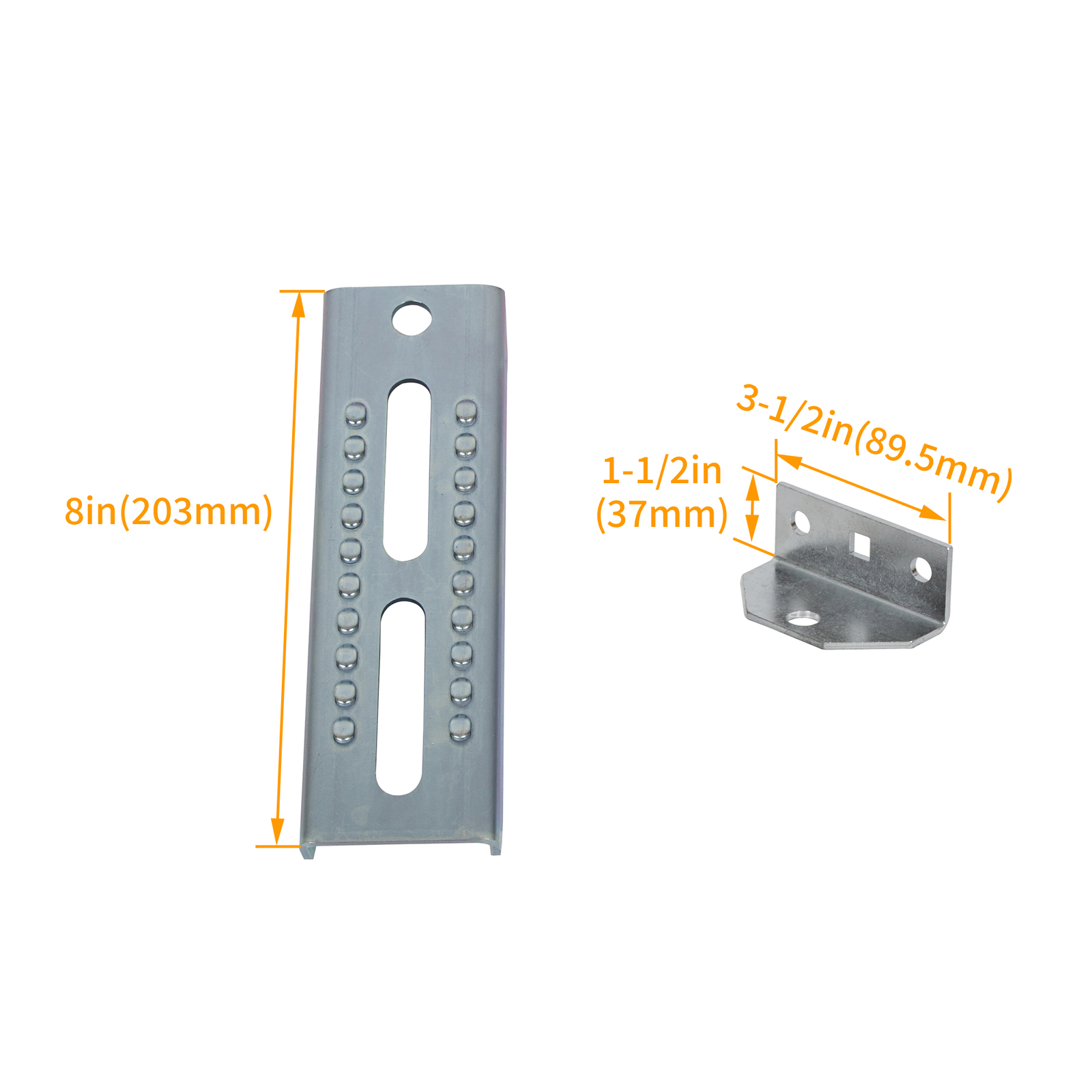4PCS 8" Galvanized Swivel Top Bunk Bracket Kit for 2x4 Boat Trailer Crossmember