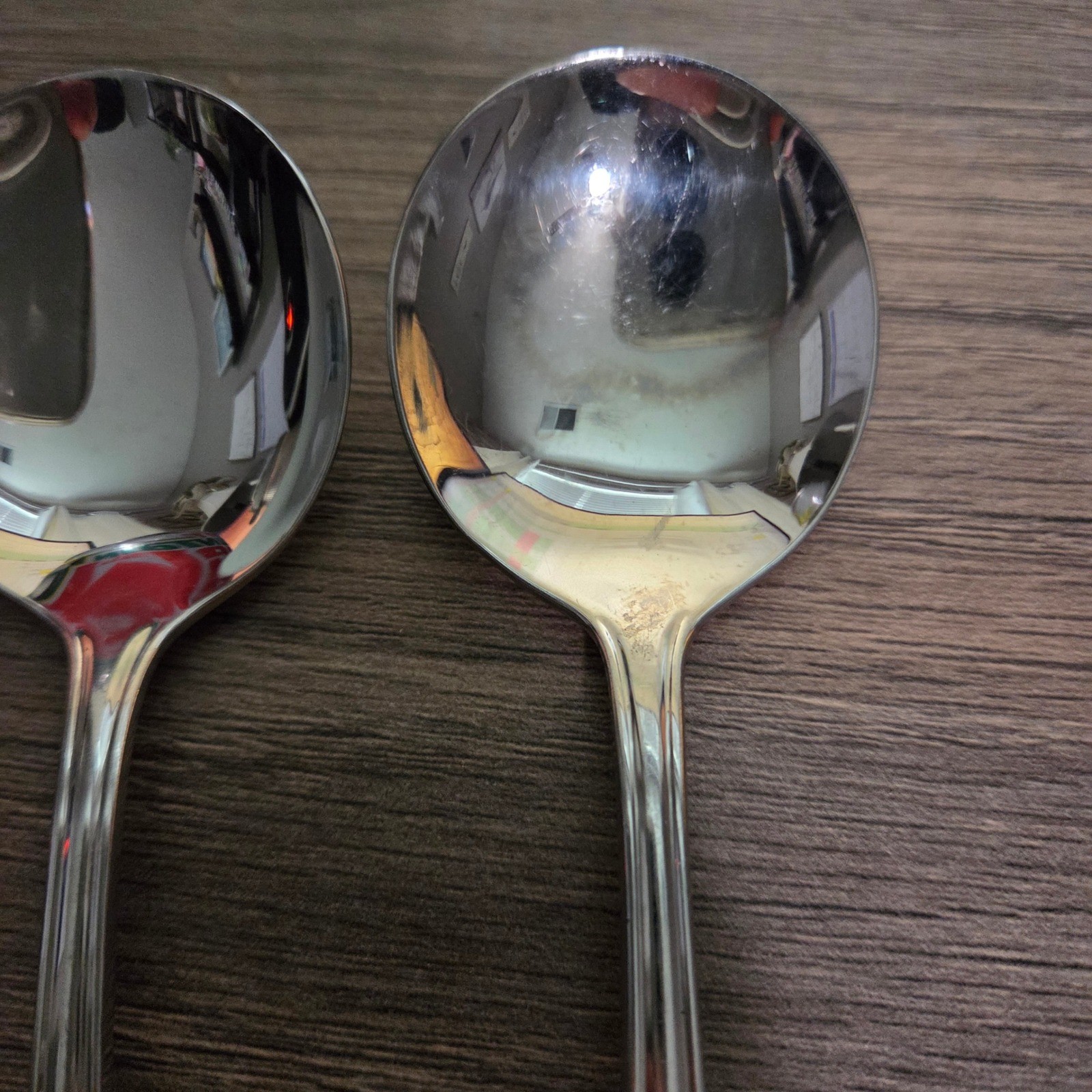 Wallace Casino 18/10 China Soup Spoons Set of 3 Silver Tone Stainless Steel