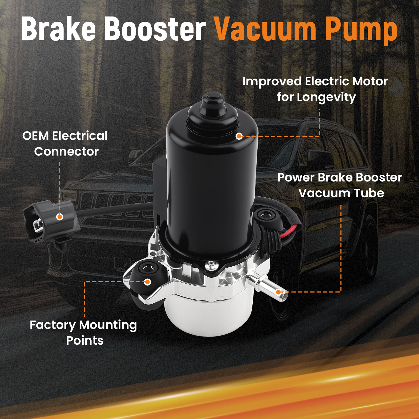 Vacuum Pump For Jeep Grand Cherokee Dodge Durango 3.6L 2016-2019 04581954AB