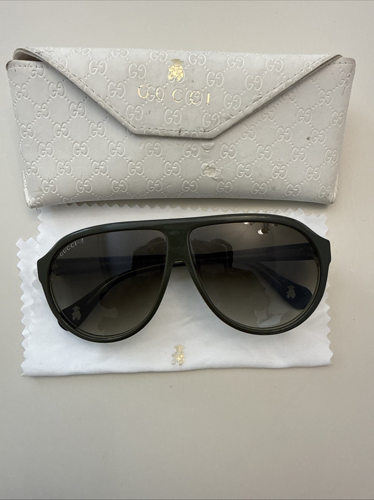 Gucci Kids Sunglasses GG5000/C/S 60TPN 55-08Olive Green Frames with Green Lenses