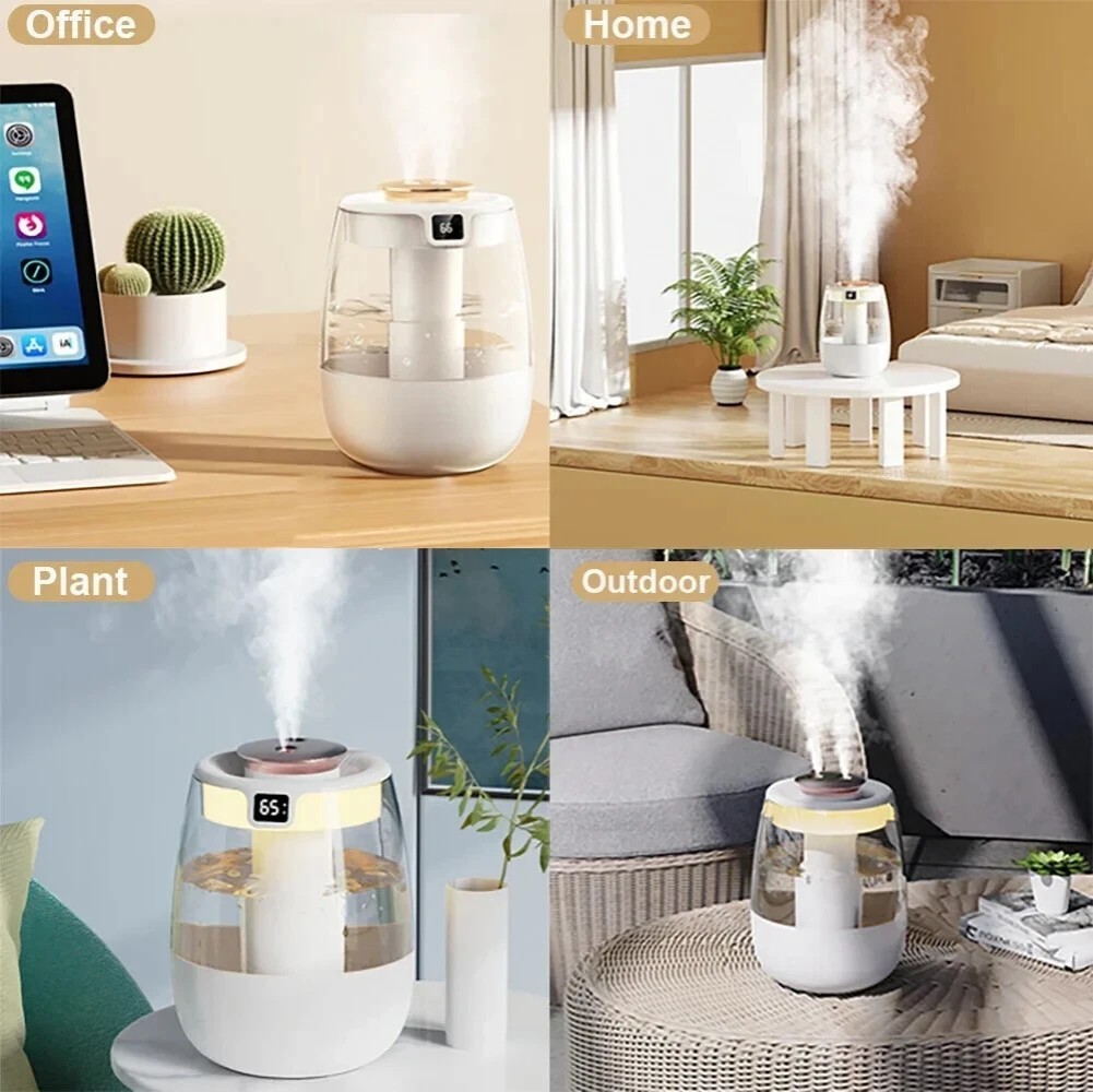 Humidifiers Ultrasonic Warm &Cool Mist LED Humidifier Top Fill for Bedroom 1.35L