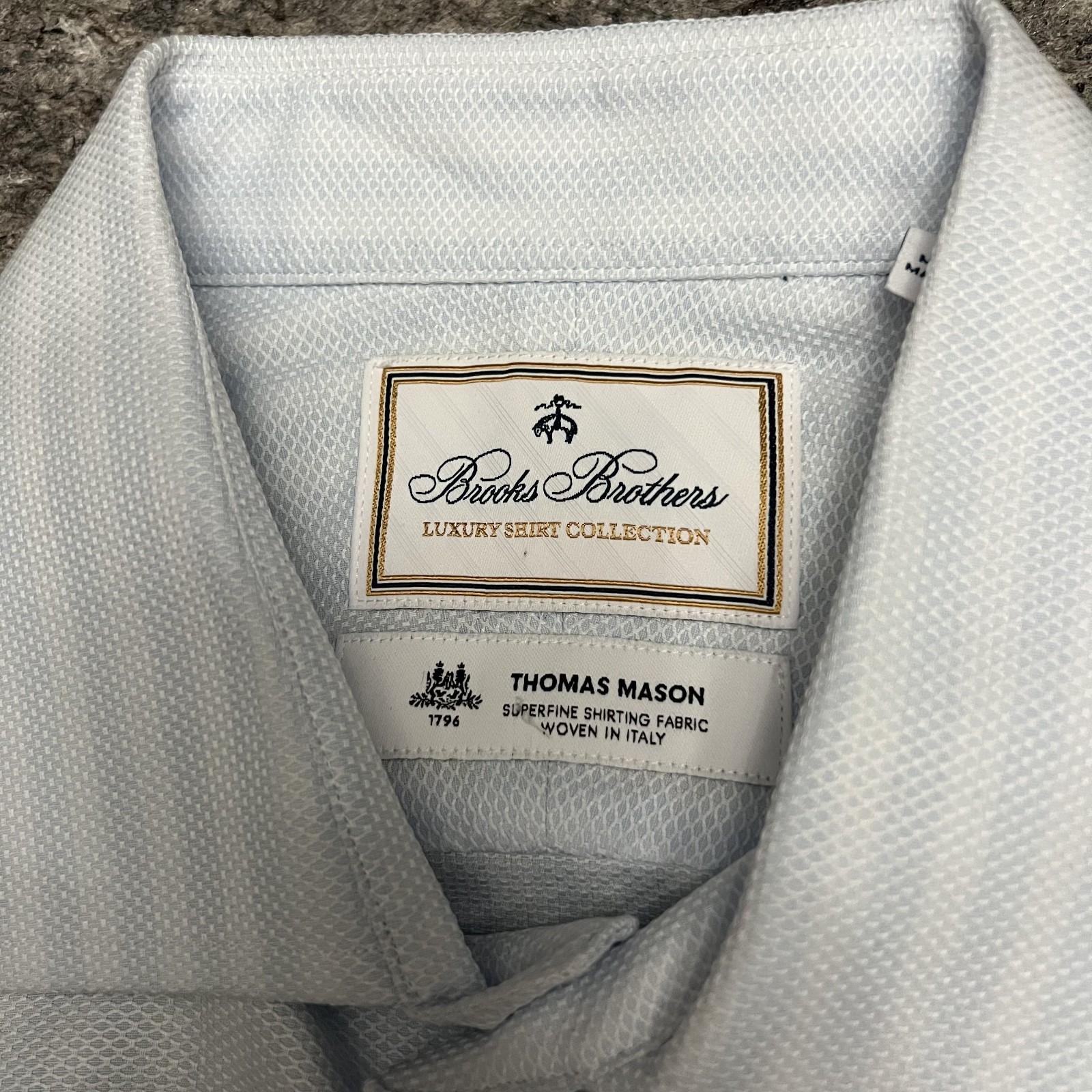 Brooks Brothers Thomas Mason Regent Fit Honeycomb Shirt Men’s 16 35