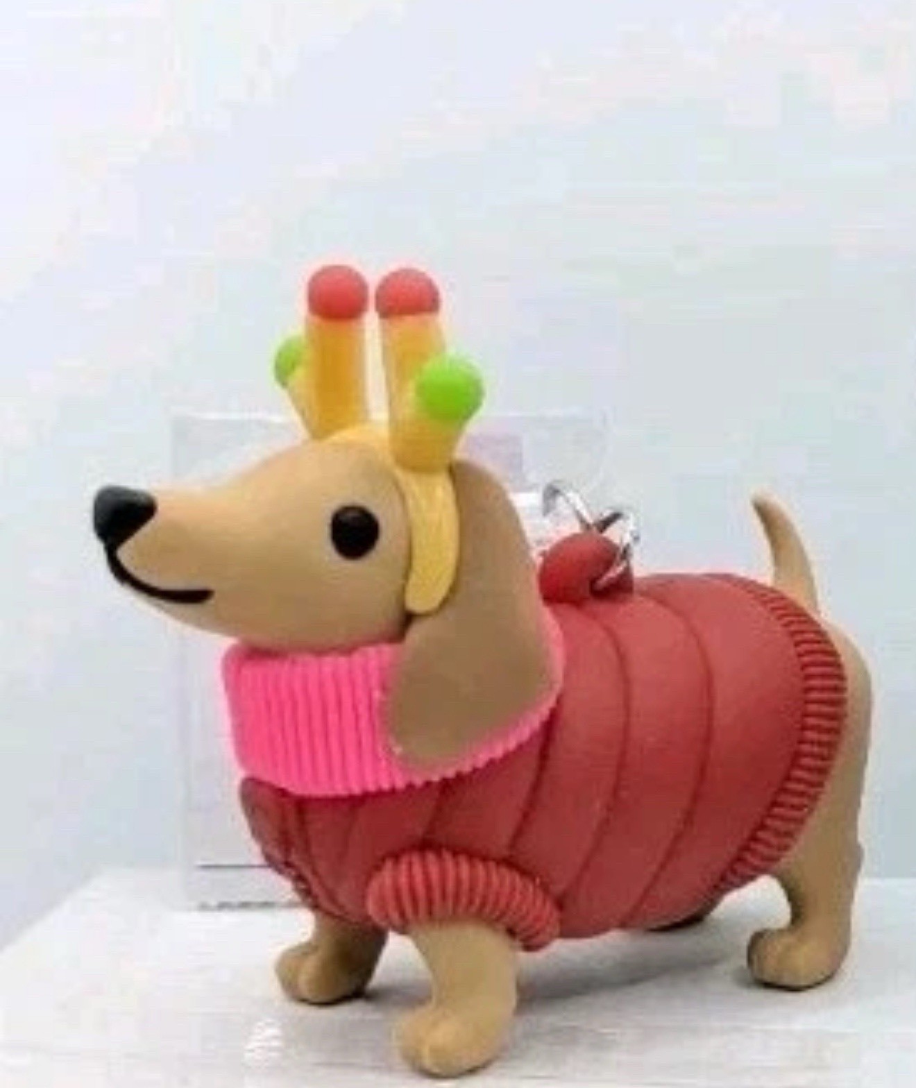 Bath & Body Works  FESTIVE Pup Dachshund Dog Light up Pocket * Bac Holder New🐶