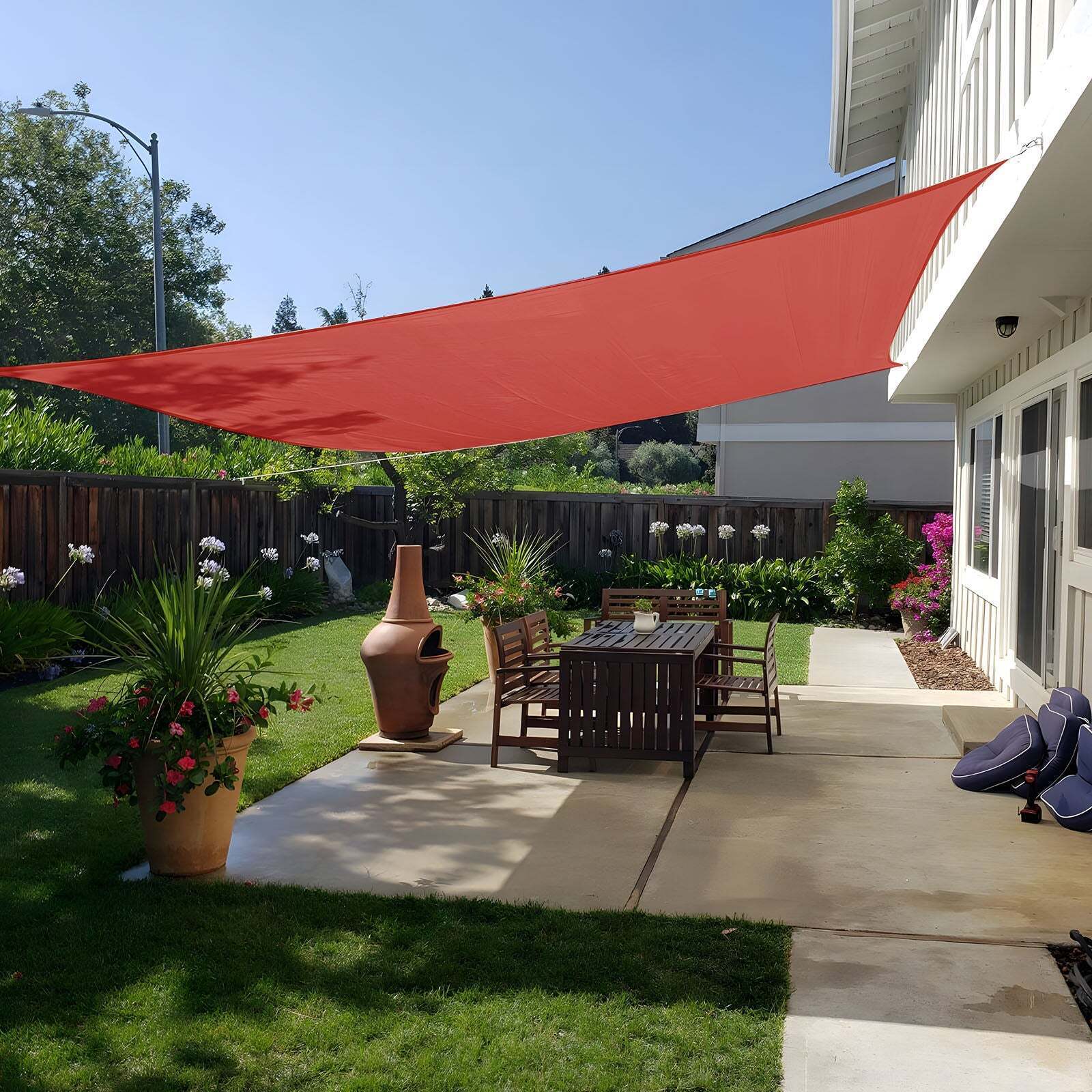 Sun Shade Sails Canopy Rectangle Awning Shelter Cover UV Blcok Yard Deck Outdoor