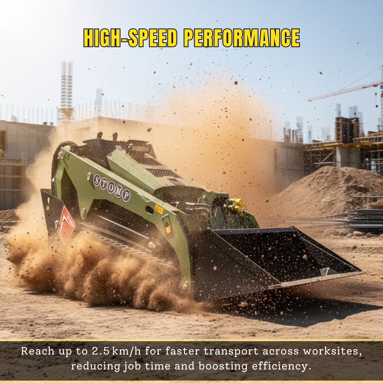 TYPHON Stomp V1000 24HP Kubota D1105 Water-Cool Diesel Skid Steer Pilot Control