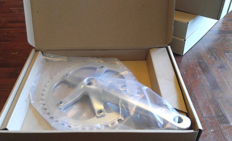 IRO CYCLE FORGED ALLOY FIXED GEAR BICYCLE TRACK BIKE CRANKSET - NOS SILVER 170MM