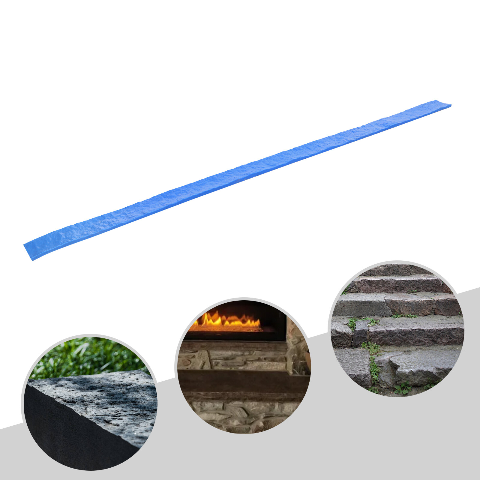 Texture Molds Chiseled Edge Concrete Countertop Edge Form Liner 230*10*2cm