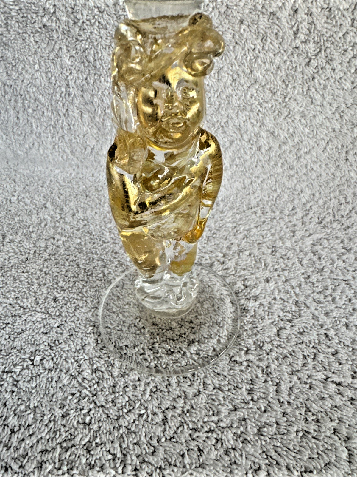 Gold Buddha Stem Glass Worshiping Goblet / Offering Goblet