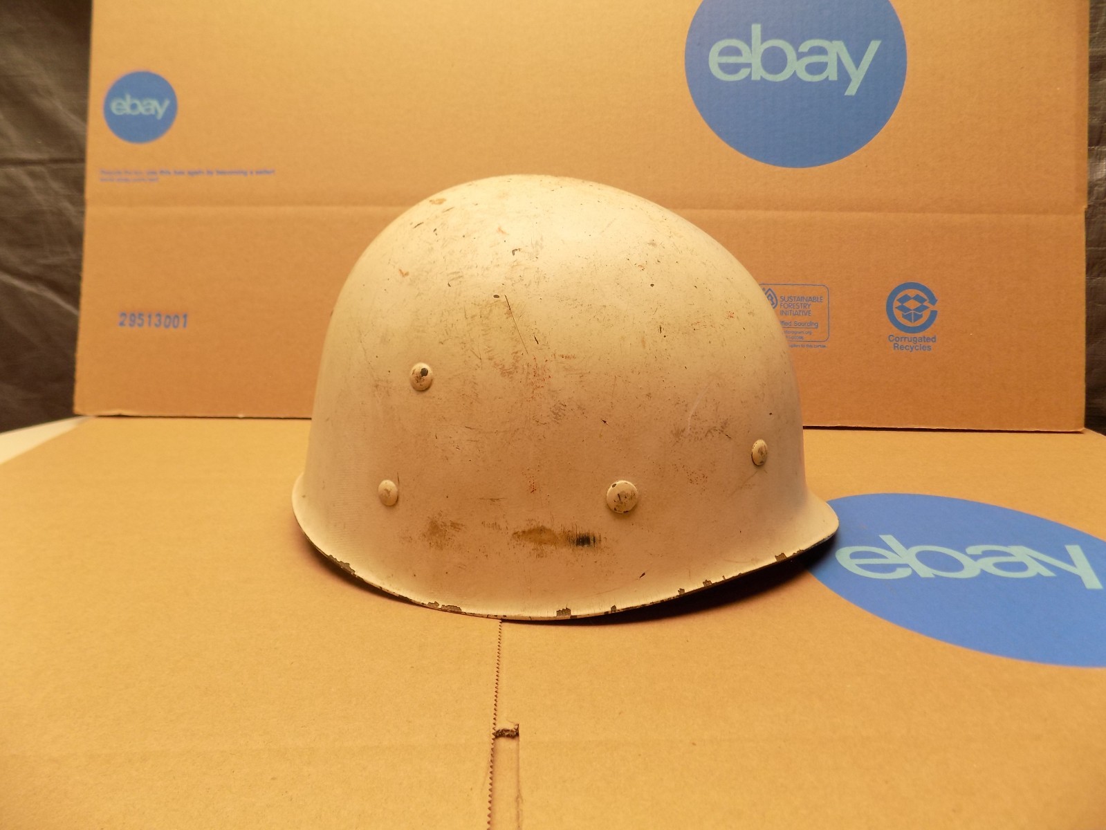 WW2 Era Mine Safety Appliance MSA US Military M1 Fiber Helmet Liner Painted
