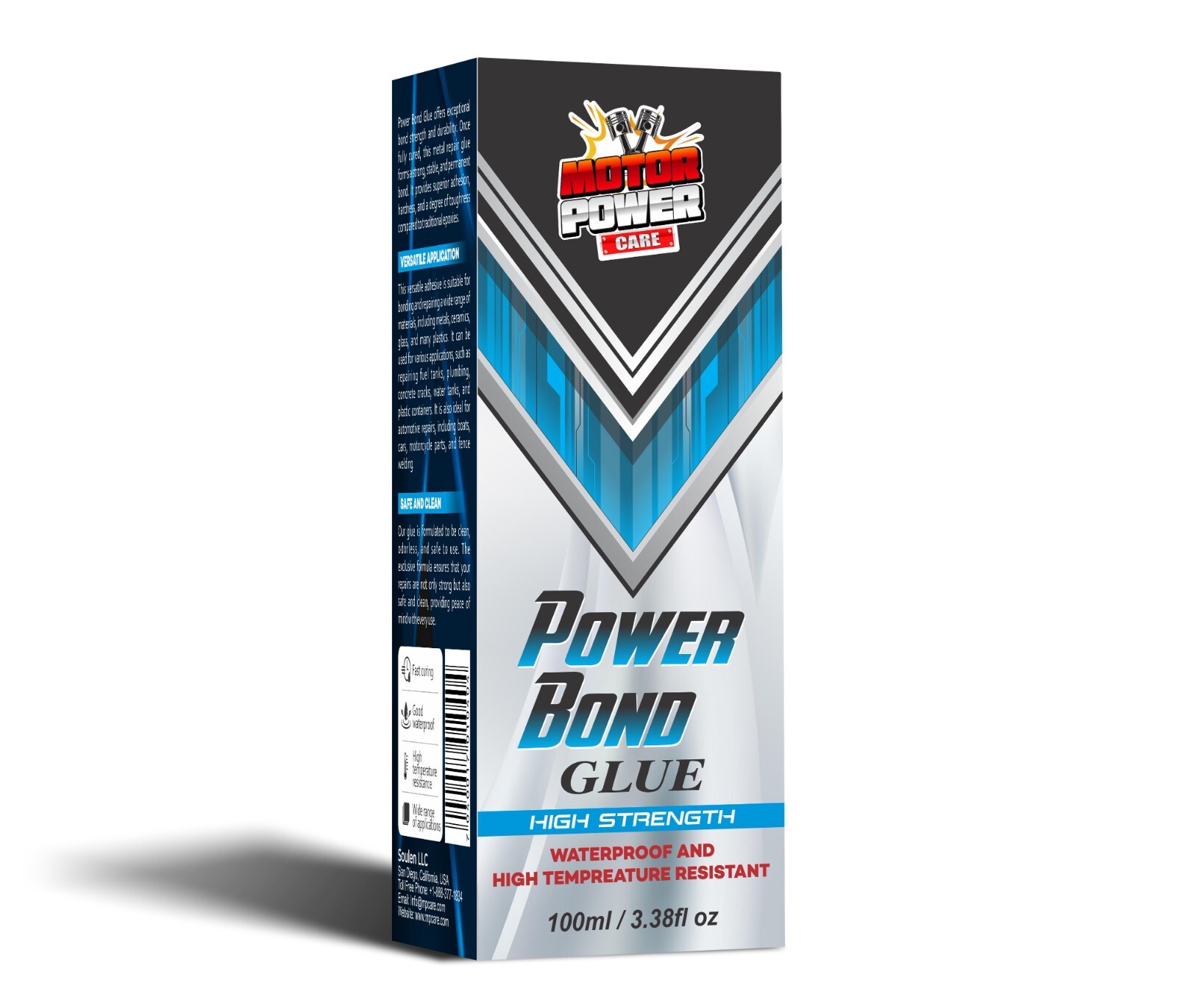 2 x Automotive Power Bond Glue, Metal Repair Glue, High-Temperature Resistant