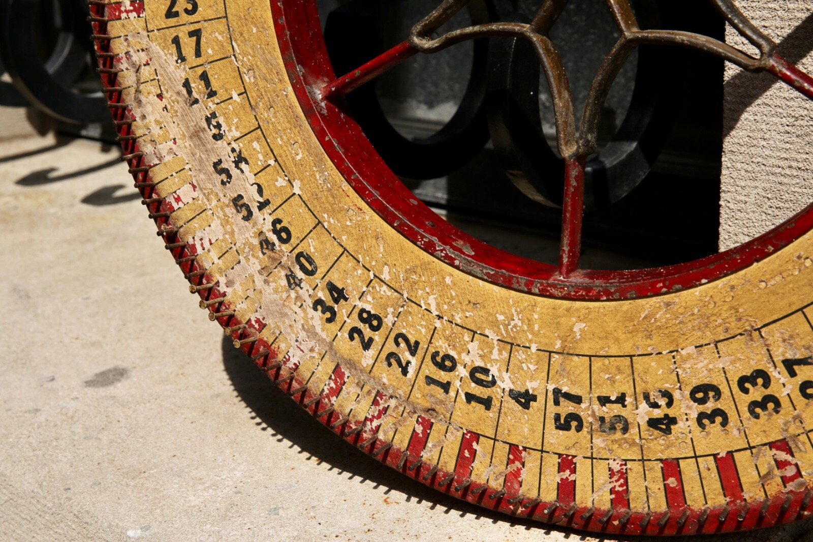 Antique Wood Roulette Gambling Gaming Carnival Wheel Casino Game Vintage Circus