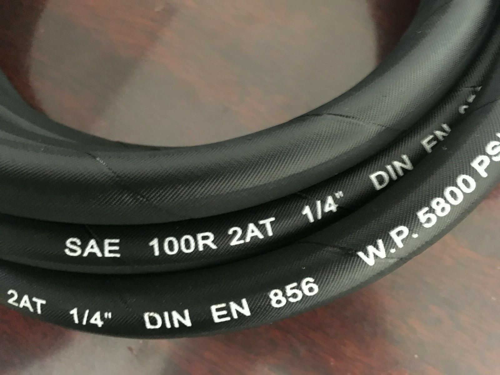 1/4" hydraulic 2 wire hose with 6,000 working PSI 100 ft. R16 H24504 OD 1 PC