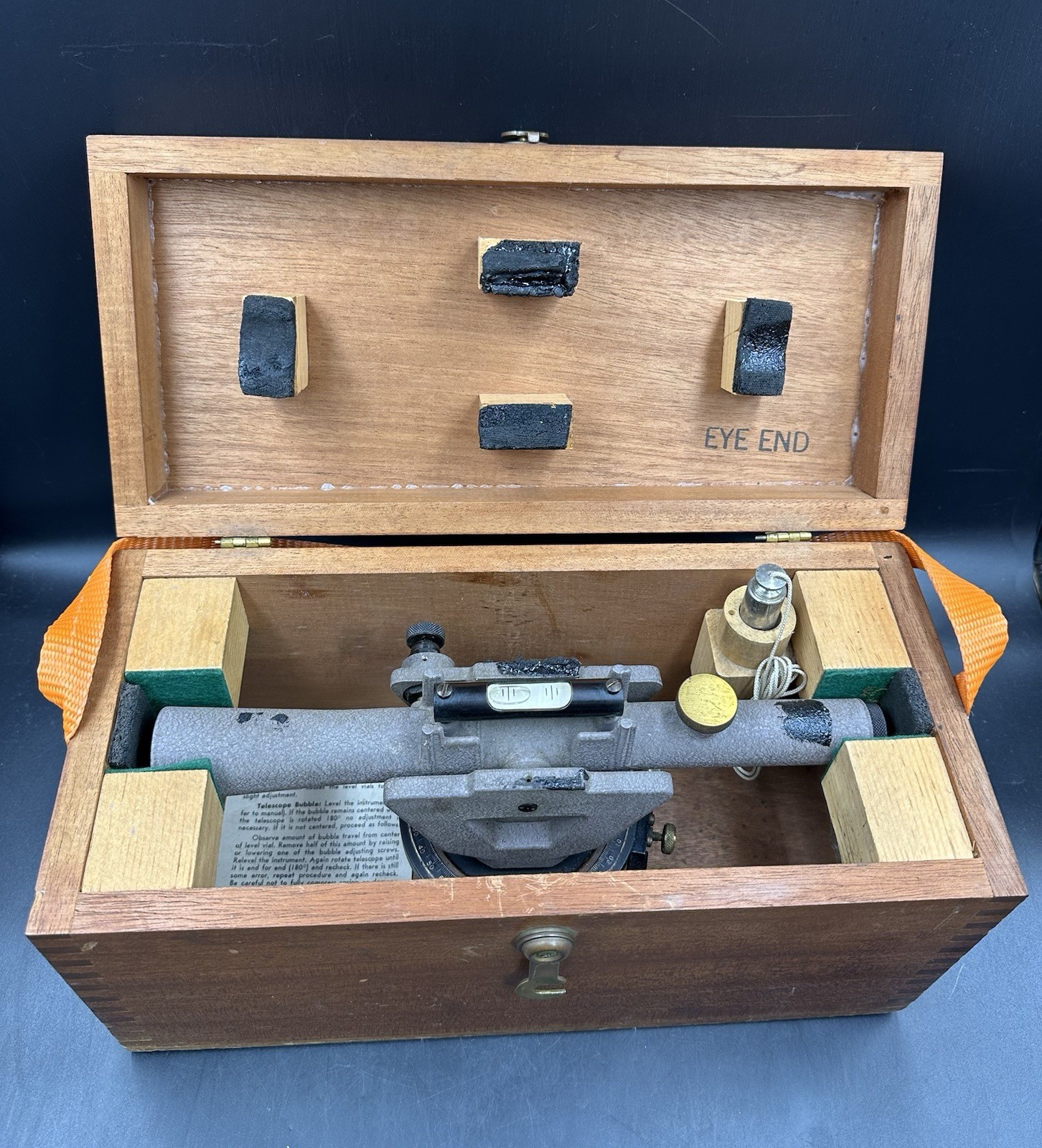 Vintage Sears Roebuck Surveyor Transit Tripod Range Rod Prism Pole Theodolite